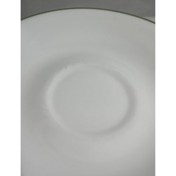 Corelle By Corning Saucer Plate Meadow White Green Trim 6.25" Vintage Set of 2 - Picture 3 of 6